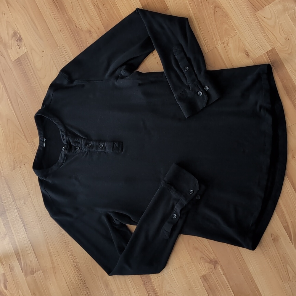 Kit & Ace Black Henley Shirt L - Picture 5 of 10